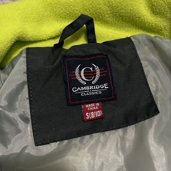 Grey and lime green winter coat - Picture 3 of 4